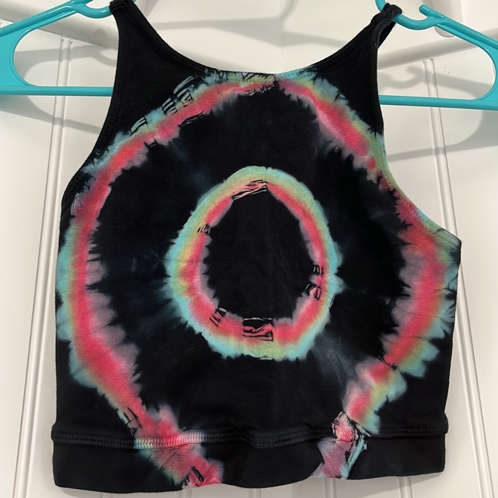 Electric & Rose Tie-Dye Multi-Colored Bra with Criss Cross Back - Picture 1 of 5
